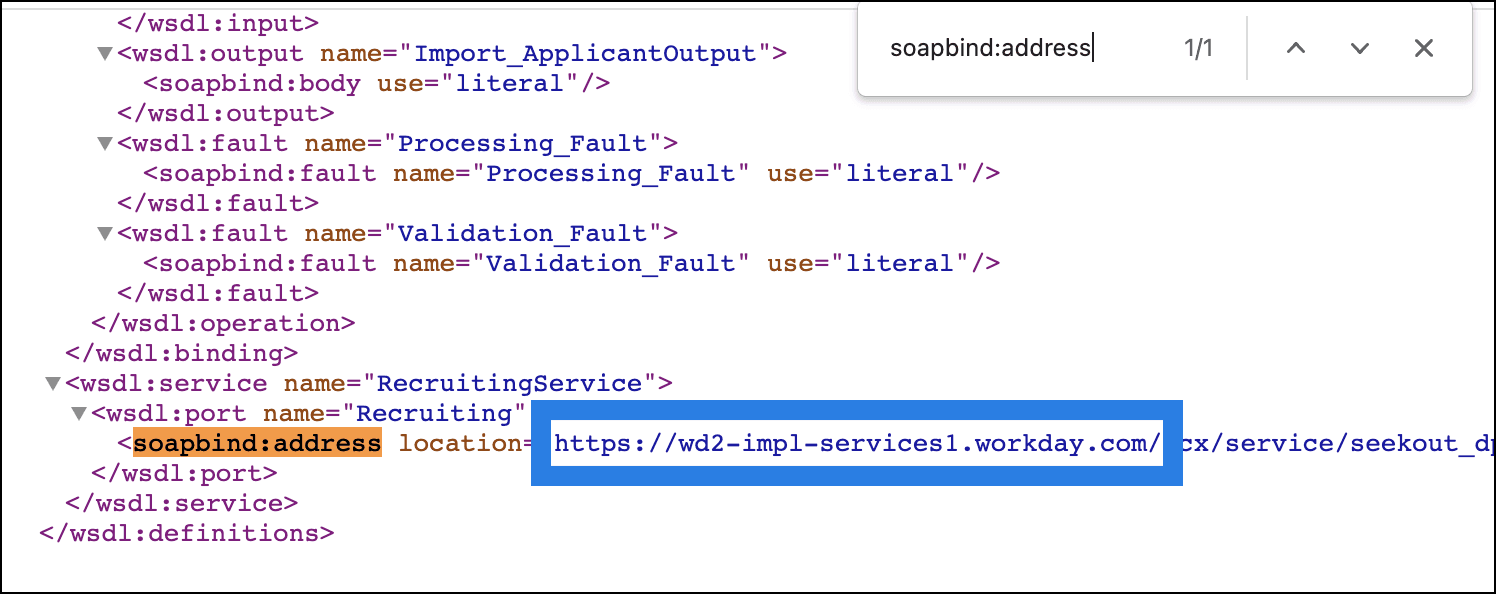 Search for soapbind:address in this XML file and copy the first part of your service endpoint url, up to the trailing slash in workday.com